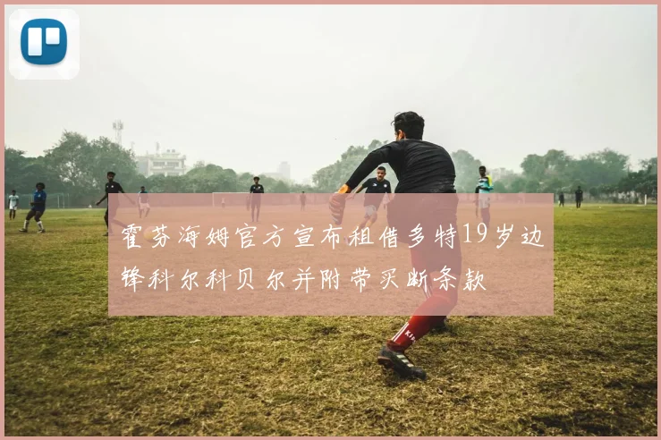 霍芬海姆官方宣布租借多特19岁边锋科尔科贝尔并附带买断条款